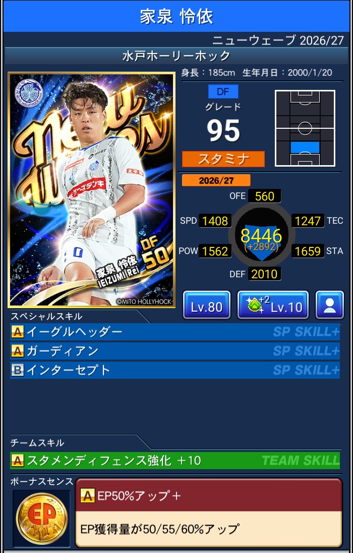家泉怜依 水戸ホーリーホック Jクラ NEWWAVES 2026/27