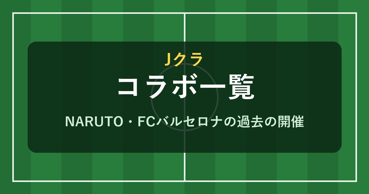 Jクラ コラボ一覧 NARUTO・FCバルセロナ